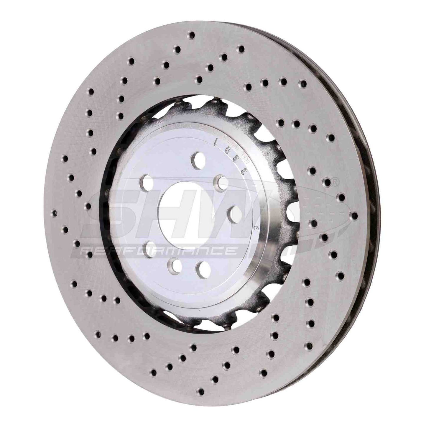 SHW Performance SHW 18-21 BMW M5 4.4L Left Rear Cross-Drilled Lightweight Brake Rotor BRL42503