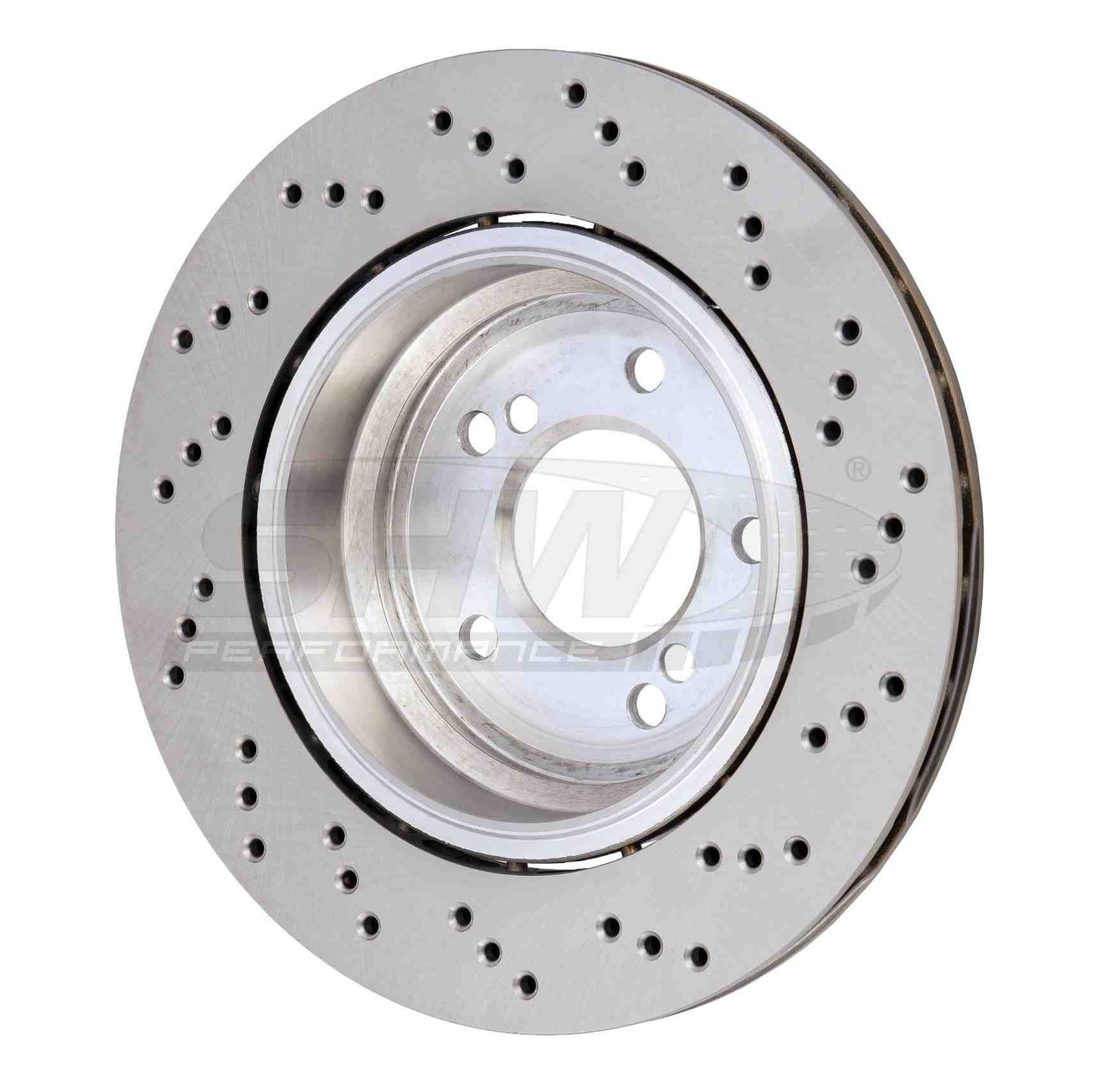 SHW Performance SHW 06-08 BMW Z4 3.2L Left Rear Cross-Drilled Lightweight Brake Rotor BRL42833