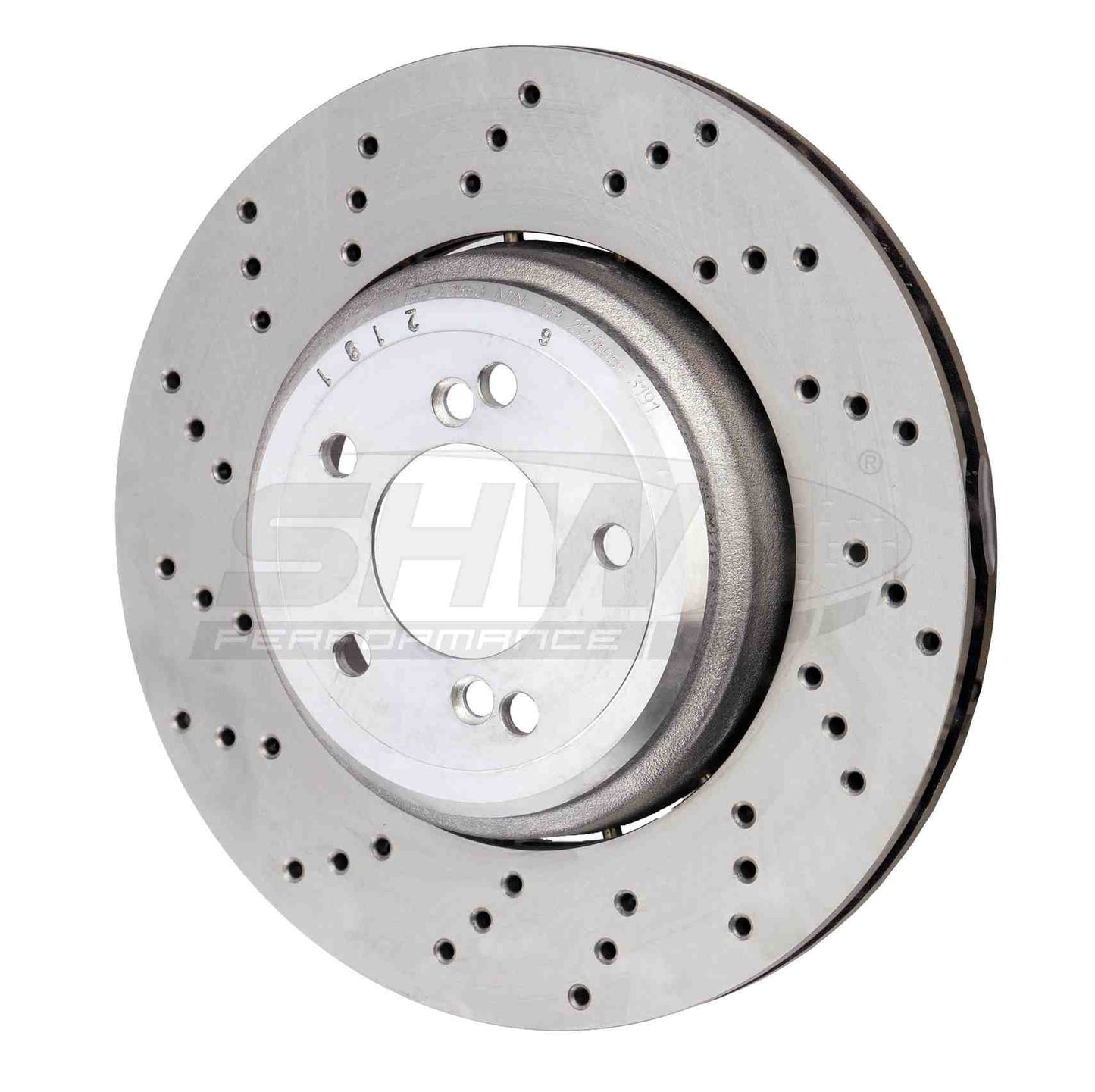 SHW Performance SHW 08-13 BMW M3 4.0L Left Rear Cross-Drilled Lightweight Brake Rotor BRL42853