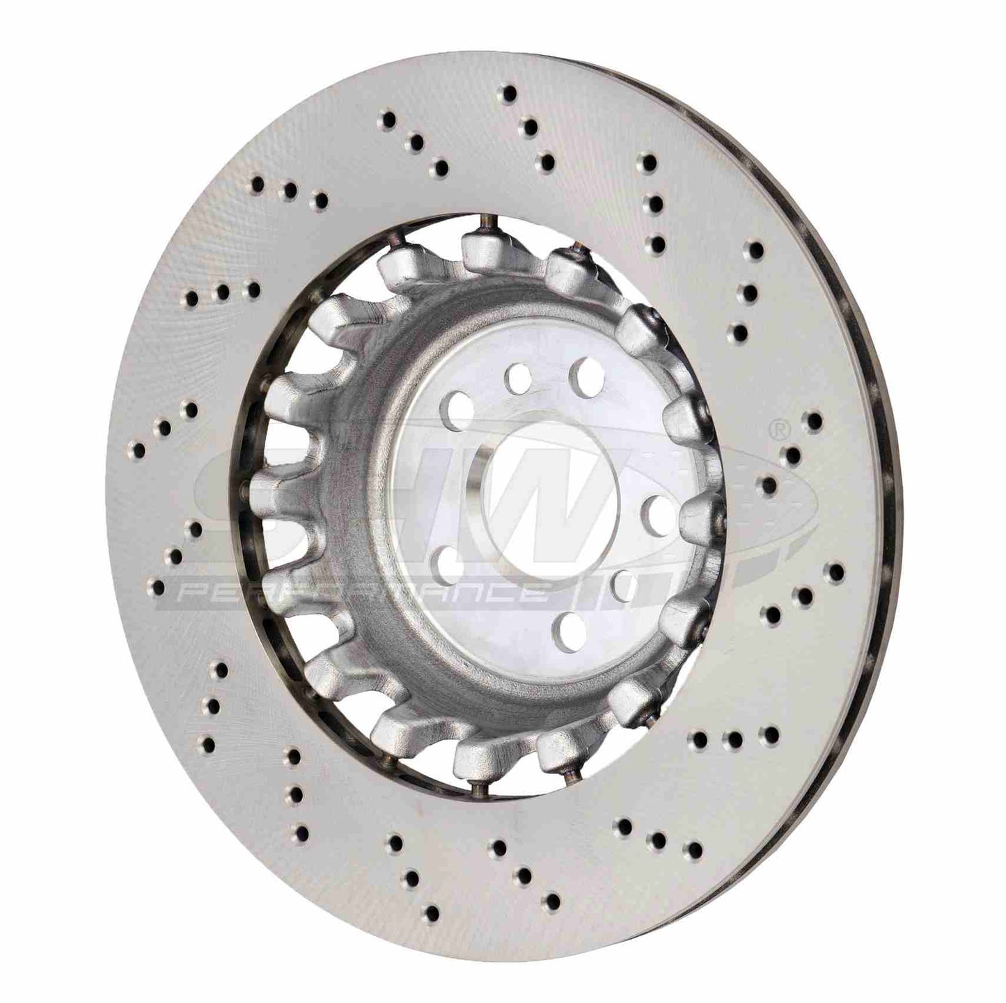SHW Performance SHW 20-21 BMW X3 M 3.0L Left Rear Cross-Drilled Lightweight Brake Rotor BRL43503