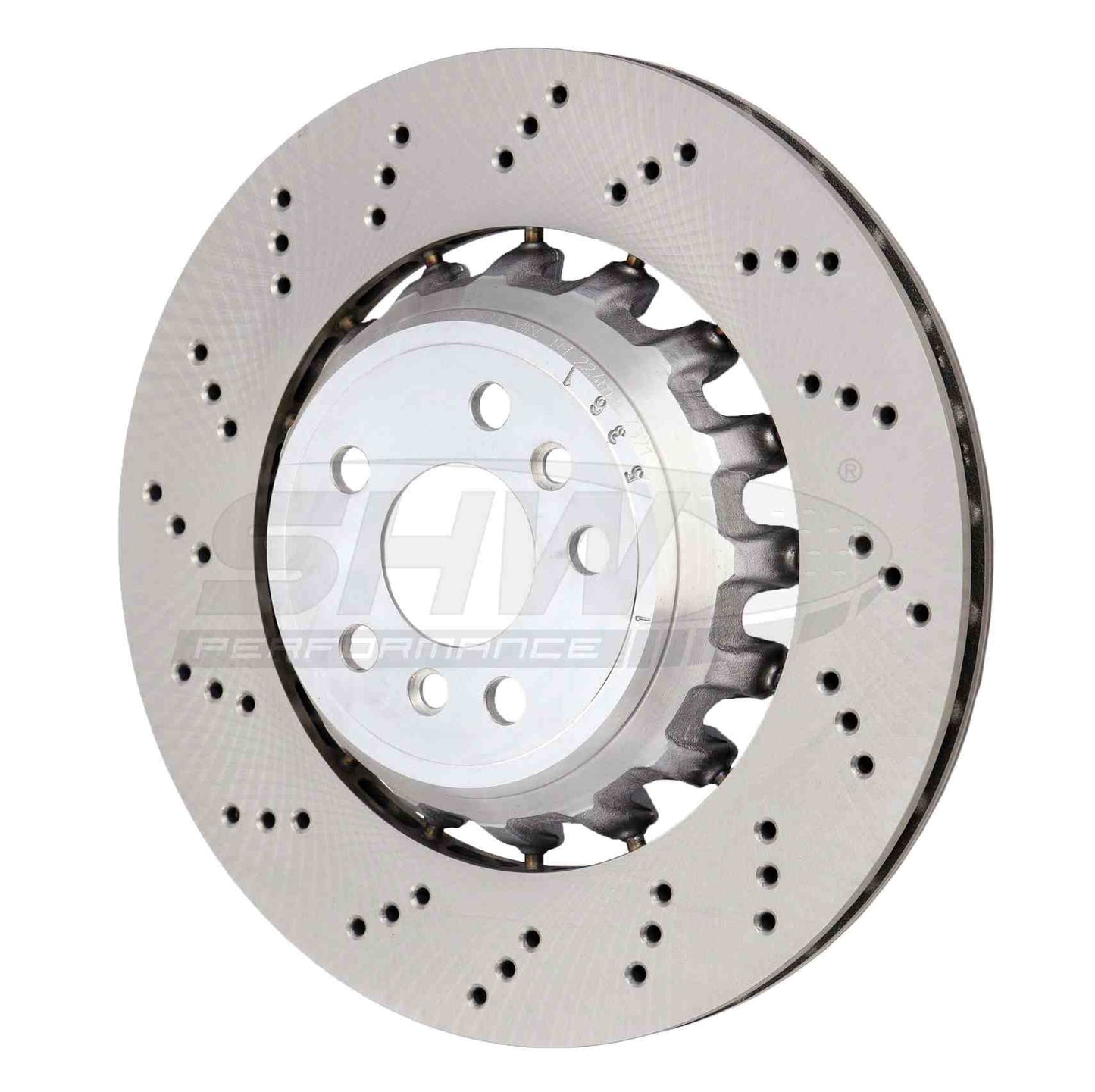 SHW Performance SHW 20-21 BMW X3 M 3.0L Left Rear Cross-Drilled Lightweight Brake Rotor BRL43503