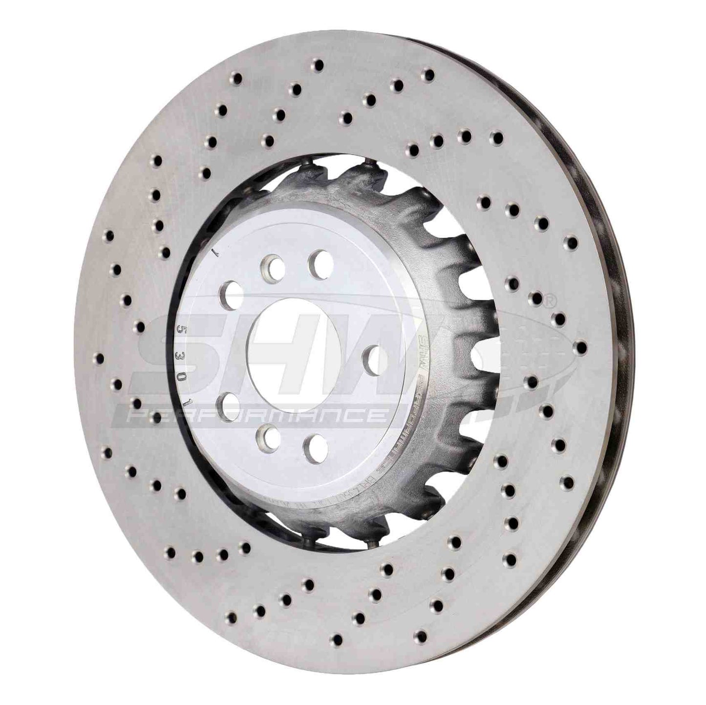 SHW Performance SHW 2020 BMW X5 M 4.4L Left Rear Cross-Drilled Lightweight Brake Rotor BRL43507