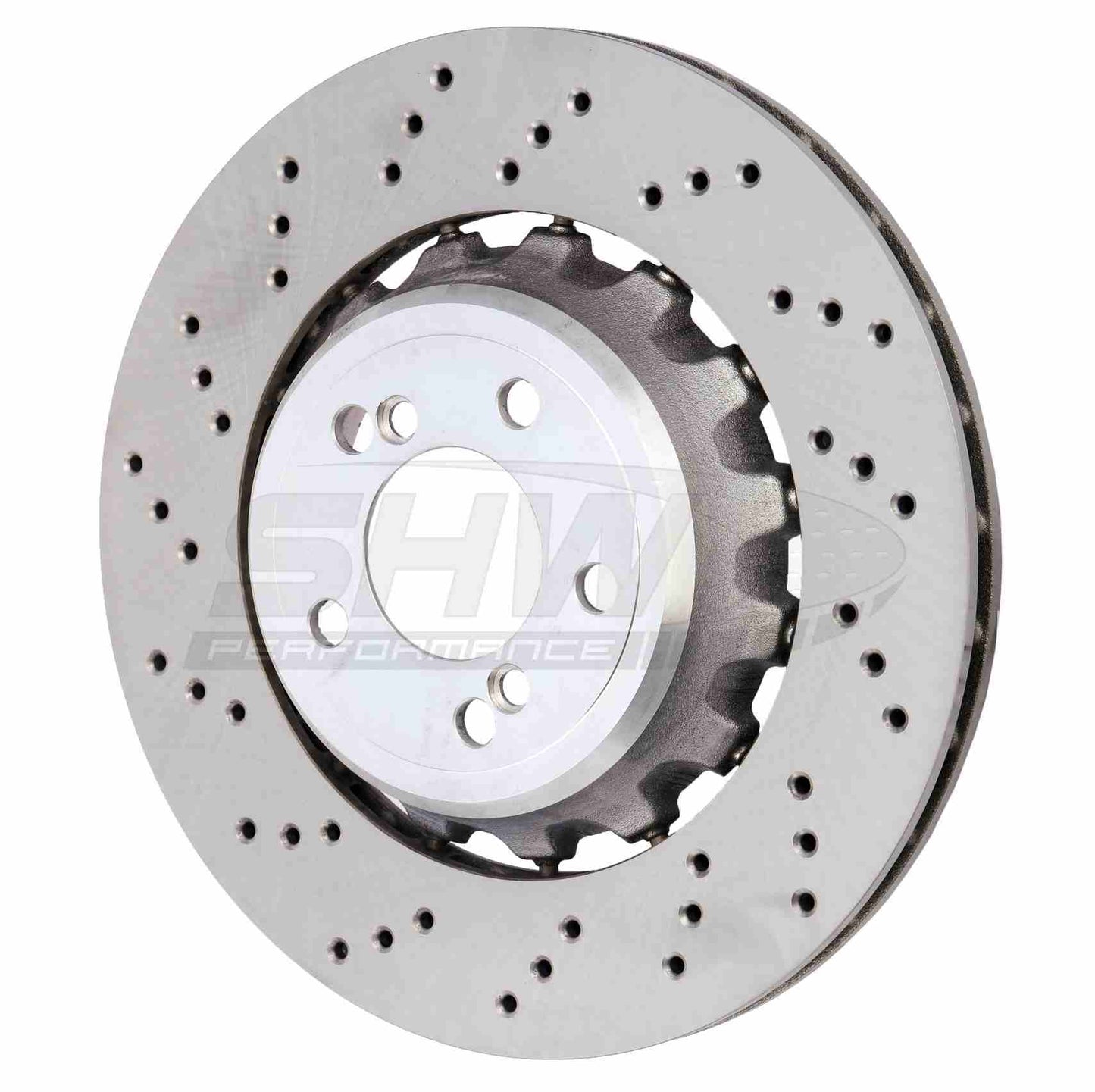 SHW Performance SHW 15-18 BMW M3 3.0L Left Rear Cross-Drilled Lightweight Brake Rotor BRL44811