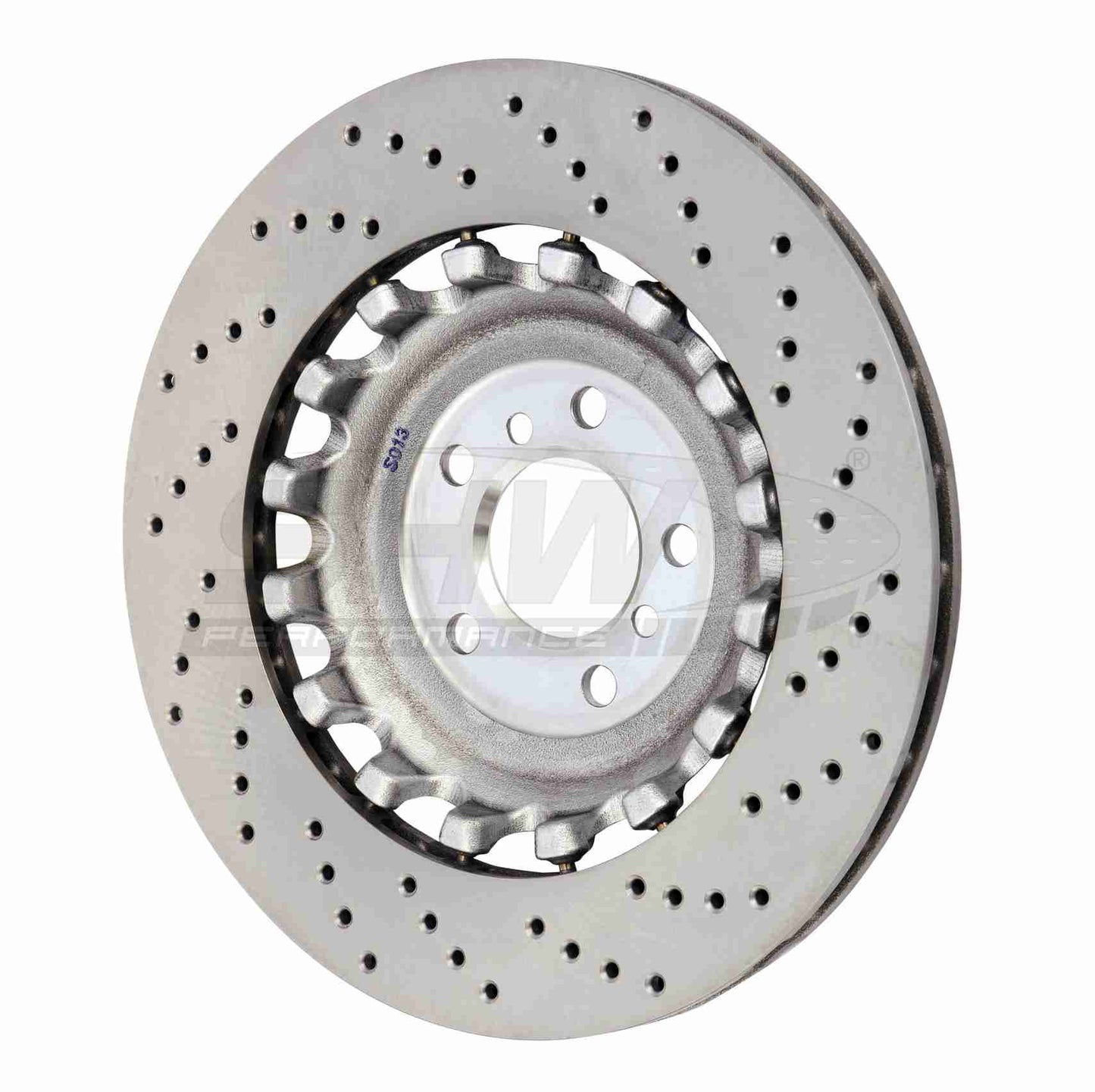 SHW Performance SHW 11-16 BMW M5 4.4L Left Rear Cross-Drilled Lightweight Brake Rotor BRL48171