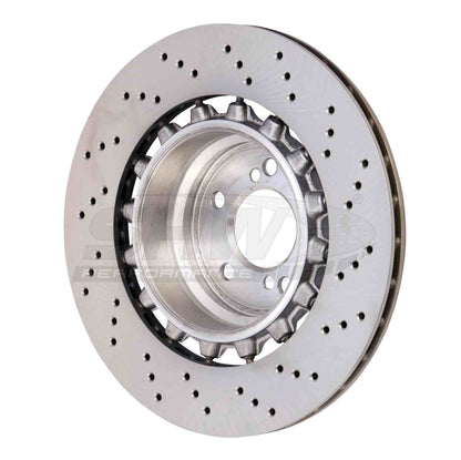 SHW Performance SHW 15-18 BMW X5 M 4.4L Left Rear Cross-Drilled Lightweight Brake Rotor BRL48503