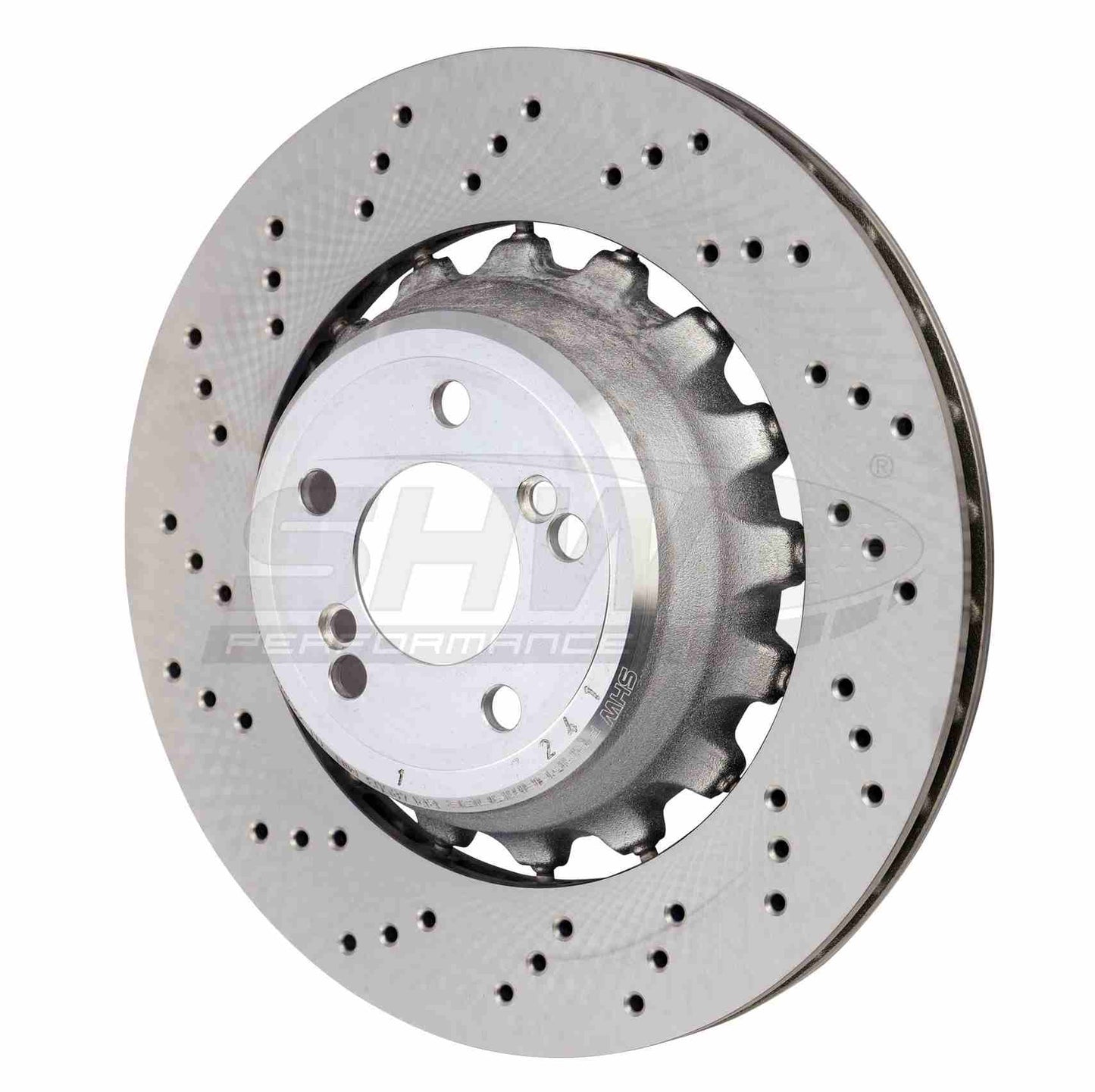 SHW Performance SHW 15-18 BMW X5 M 4.4L Left Rear Cross-Drilled Lightweight Brake Rotor BRL48503