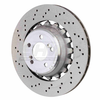 SHW Performance SHW 15-18 BMW X5 M 4.4L Left Rear Cross-Drilled Lightweight Brake Rotor BRL48503