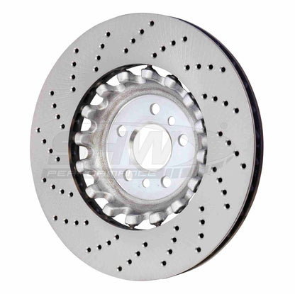 SHW Performance SHW 18-21 BMW M5 4.4L Right Rear Cross-Drilled Lightweight Brake Rotor BRR42504