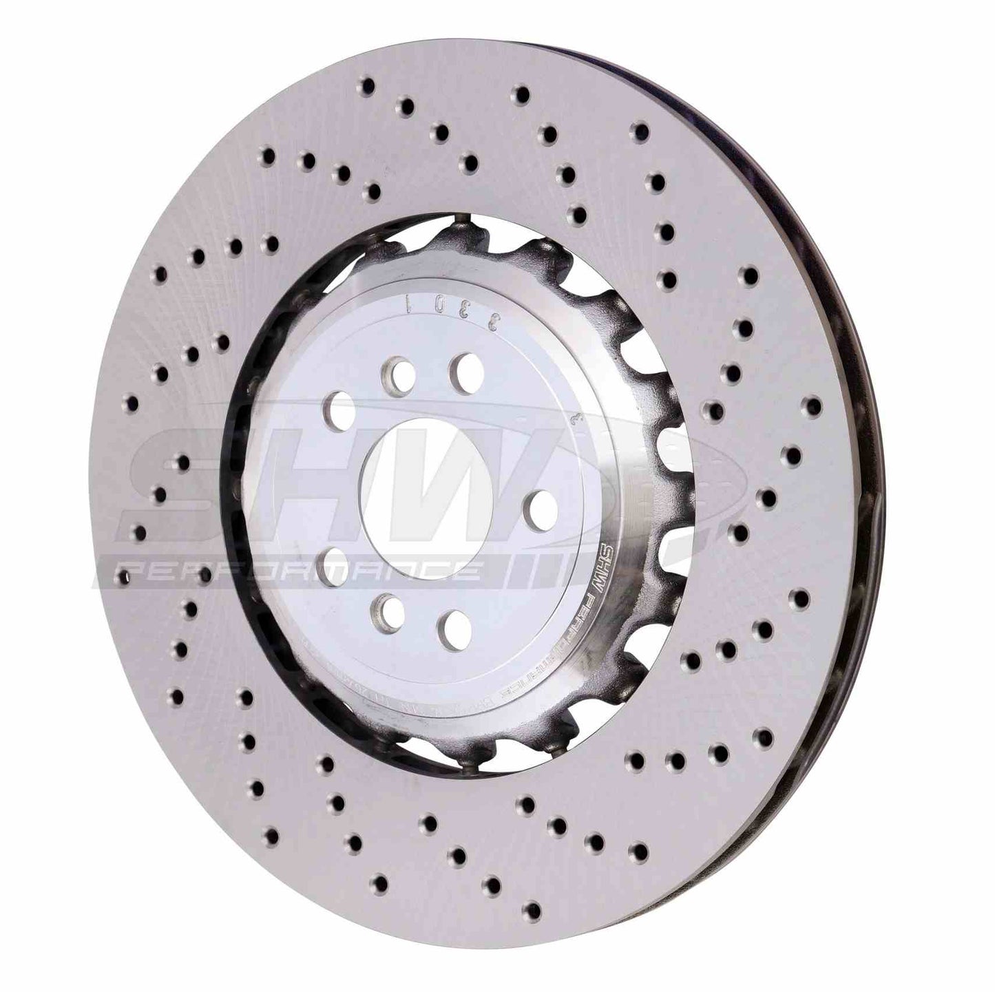 SHW Performance SHW 18-21 BMW M5 4.4L Right Rear Cross-Drilled Lightweight Brake Rotor BRR42504