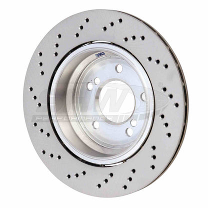 SHW Performance SHW 06-08 BMW Z4 3.2L Right Rear Cross-Drilled Lightweight Brake Rotor BRR42834