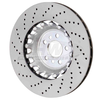 SHW Performance SHW 2020 BMW X5 M 4.4L Right Rear Cross-Drilled Lightweight Brake Rotor BRR43508