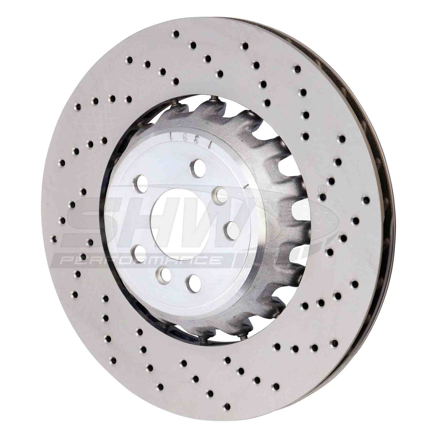 SHW Performance SHW 2020 BMW X5 M 4.4L Right Rear Cross-Drilled Lightweight Brake Rotor BRR43508