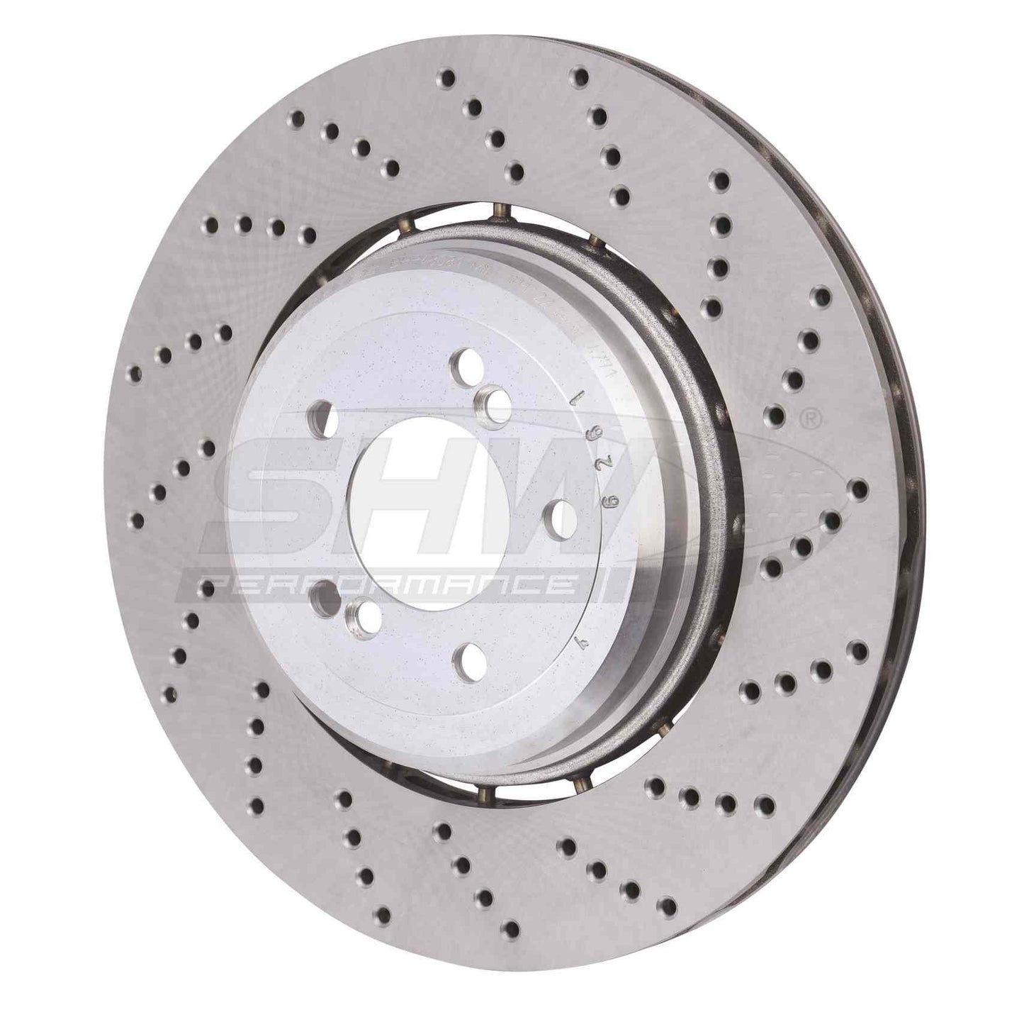 SHW Performance SHW 06-10 BMW M5 5.0L Right Rear Cross-Drilled Lightweight Brake Rotor BRR48081