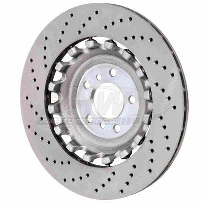 SHW Performance SHW 11-16 BMW M5 4.4L Right Rear Cross-Drilled Lightweight Brake Rotor BRR48181