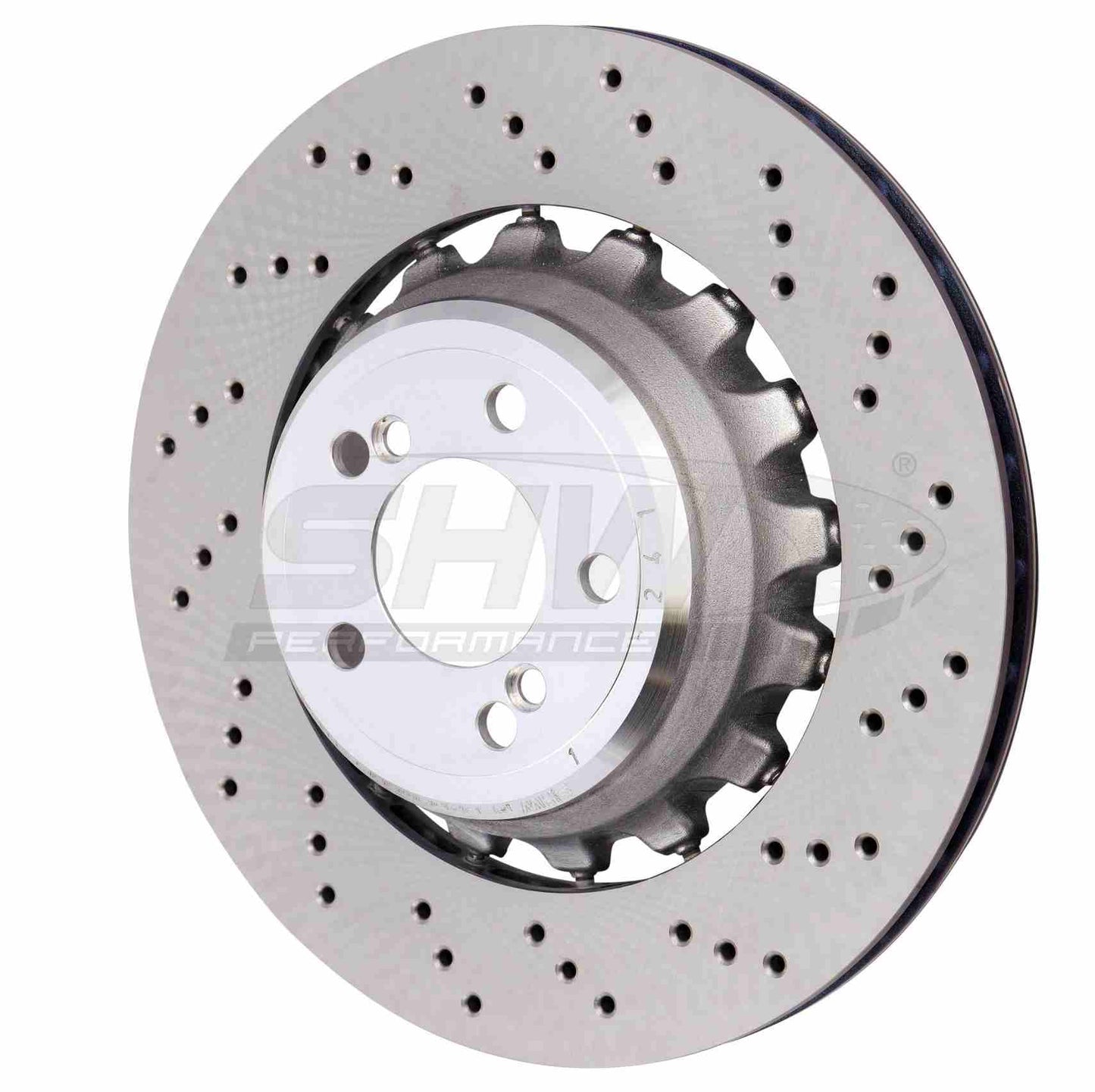 SHW Performance SHW 15-18 BMW X5 M 4.4L Right Rear Cross-Drilled Lightweight Brake Rotor BRR48504