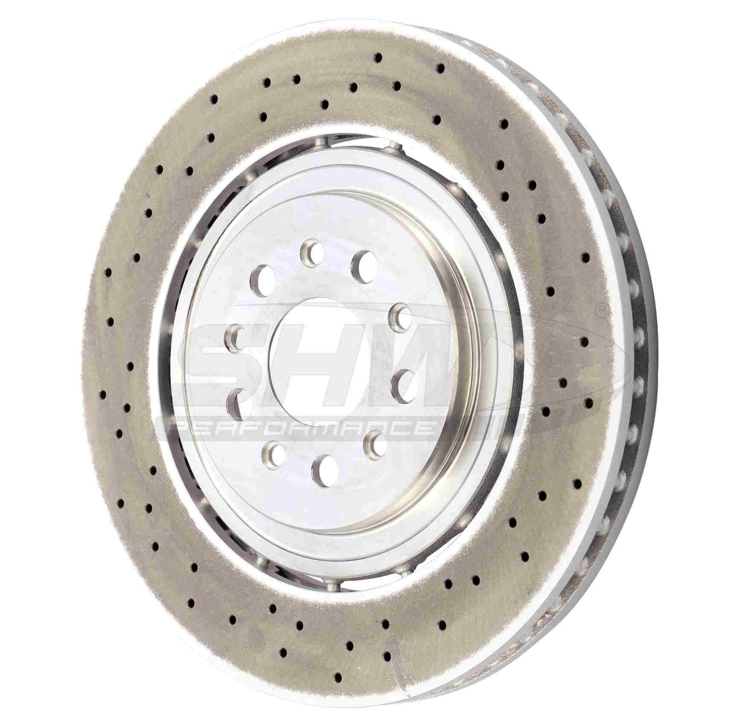SHW Performance SHW 15-21 Maserati Ghibli 3.0L w/Sport Pkg Front Cross-Drilled Lightweight Brake Rotor MFX41561