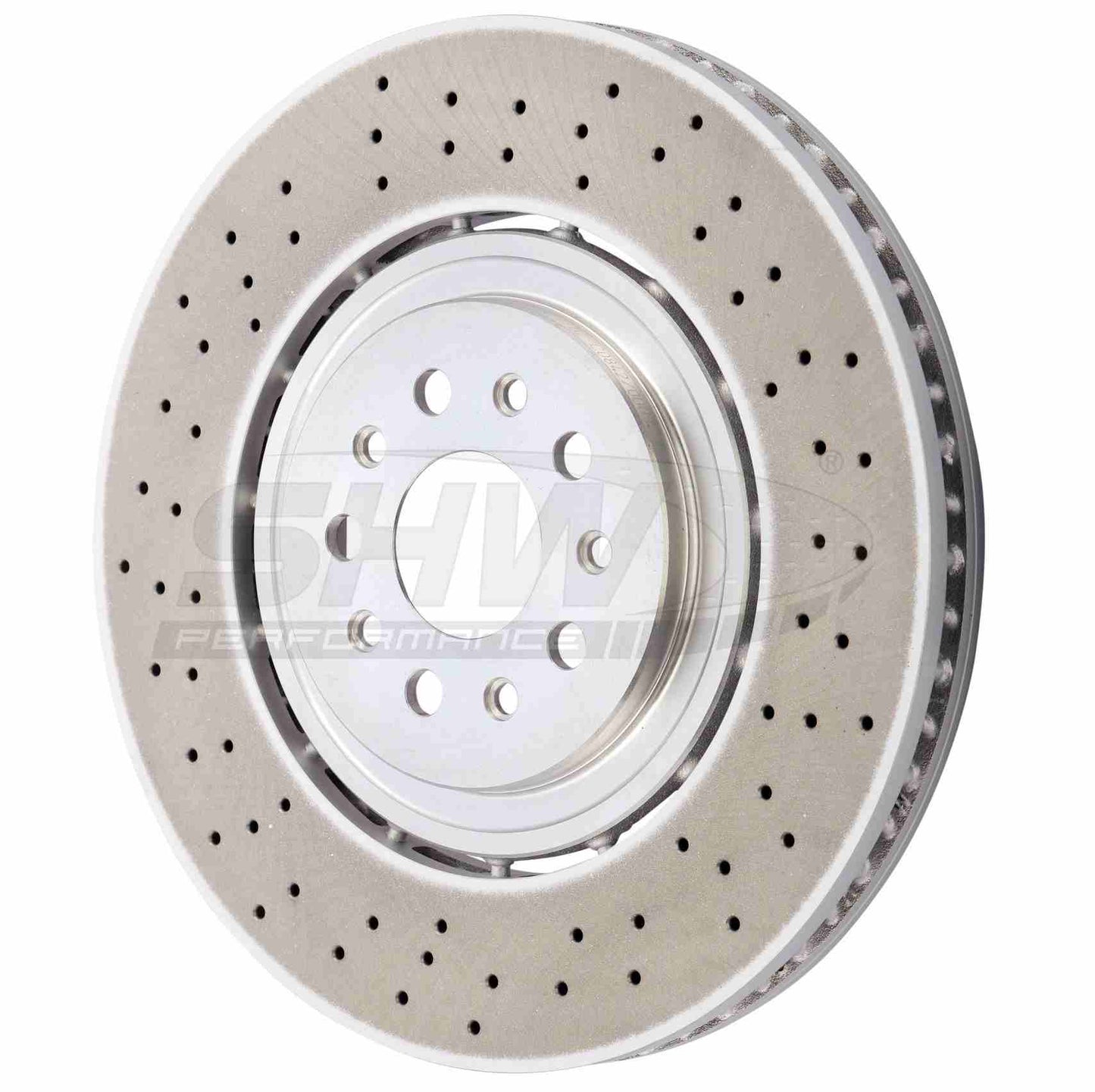 SHW Performance SHW 19-20 Maserati Levante GTS 3.8L w/Brembo 6-piston calipers Front Cross-Drilled LW Brake Rotor MFX41563