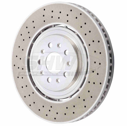 SHW Performance SHW 19-20 Maserati Levante GTS 3.8L w/Brembo 6-piston calipers Front Cross-Drilled LW Brake Rotor MFX41563