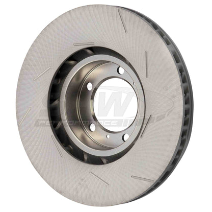 SHW Performance SHW 11-16 Porsche Panamera 4 3.6L w/o Ceramic Brakes Left Front Slotted Monobloc Brake Rotor PFL39721