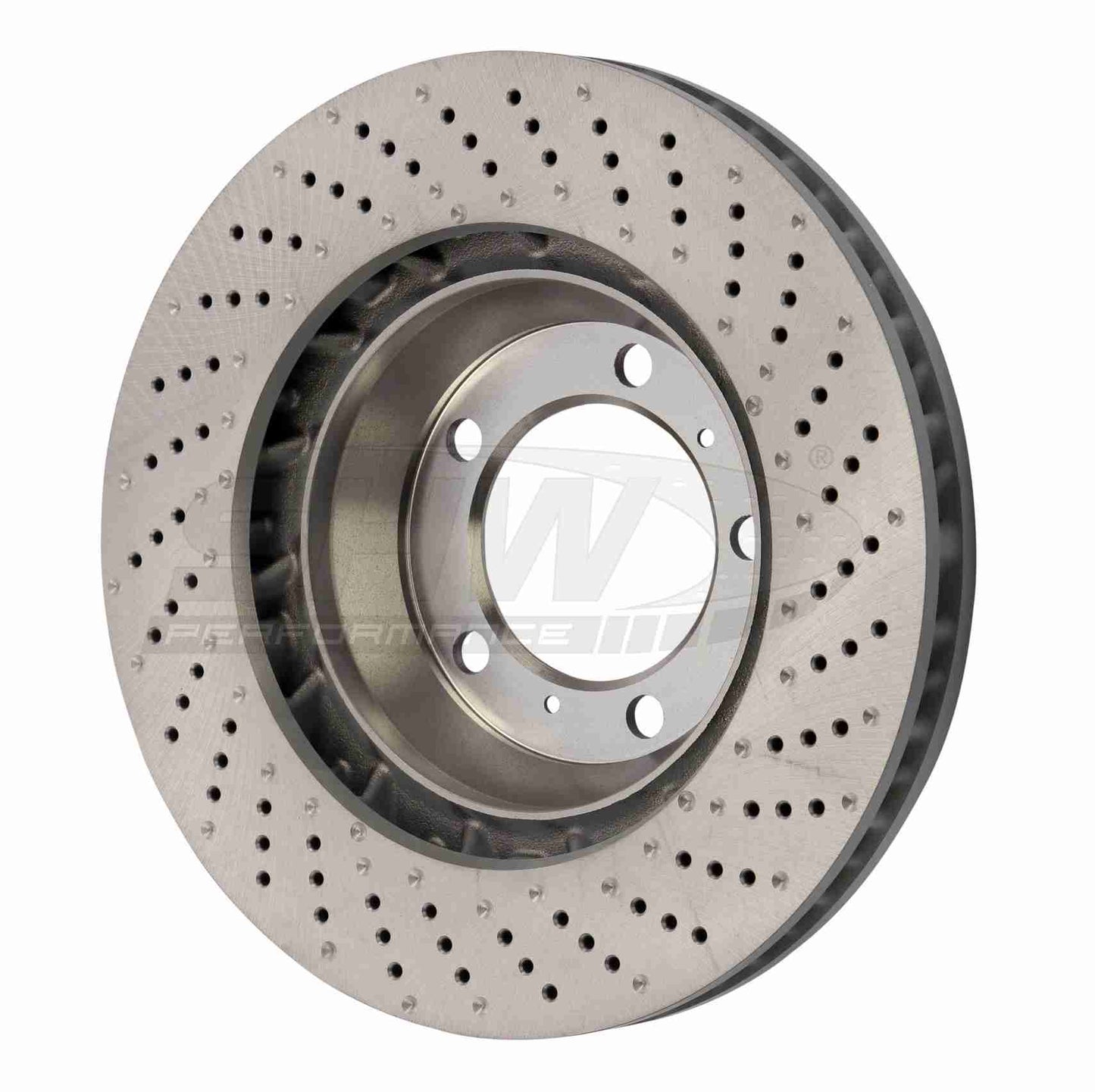 SHW Performance SHW 15-16 Porsche 911 Carrera 4 GTS 3.8L w/o Ceramic Brake Left Front Drilled-Dimpled MB Brake Rotor PFL39911