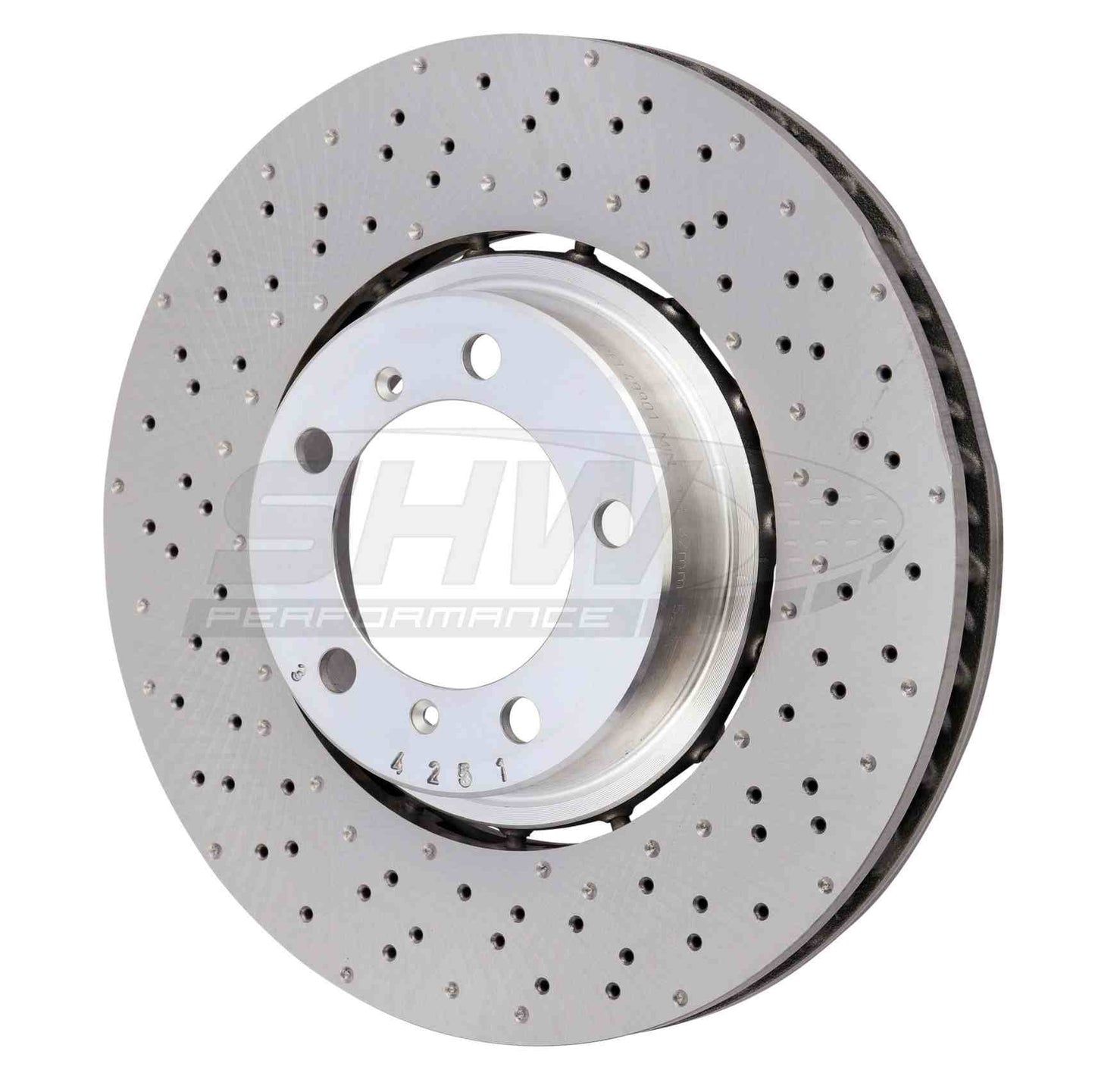 SHW Performance SHW 18-19 Porsche 911 Carrera 4 GTS 3.0L w/o Ceramic Brake Left Front Drilled-Dimpled LW Brake Rotor PFL49901