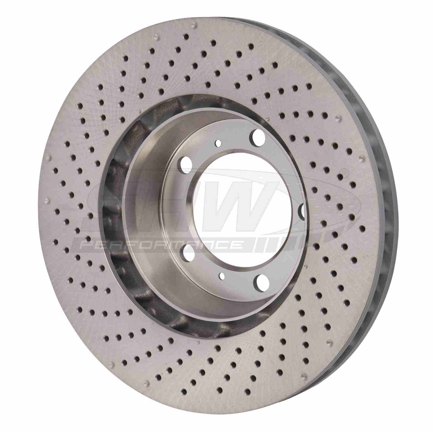 SHW Performance SHW 2012 Porsche 911 Carrera 4 GTS 3.8L w/o Ceramic Brake Right Front Drilled-Dimpled MB Brake Rotor PFR31022