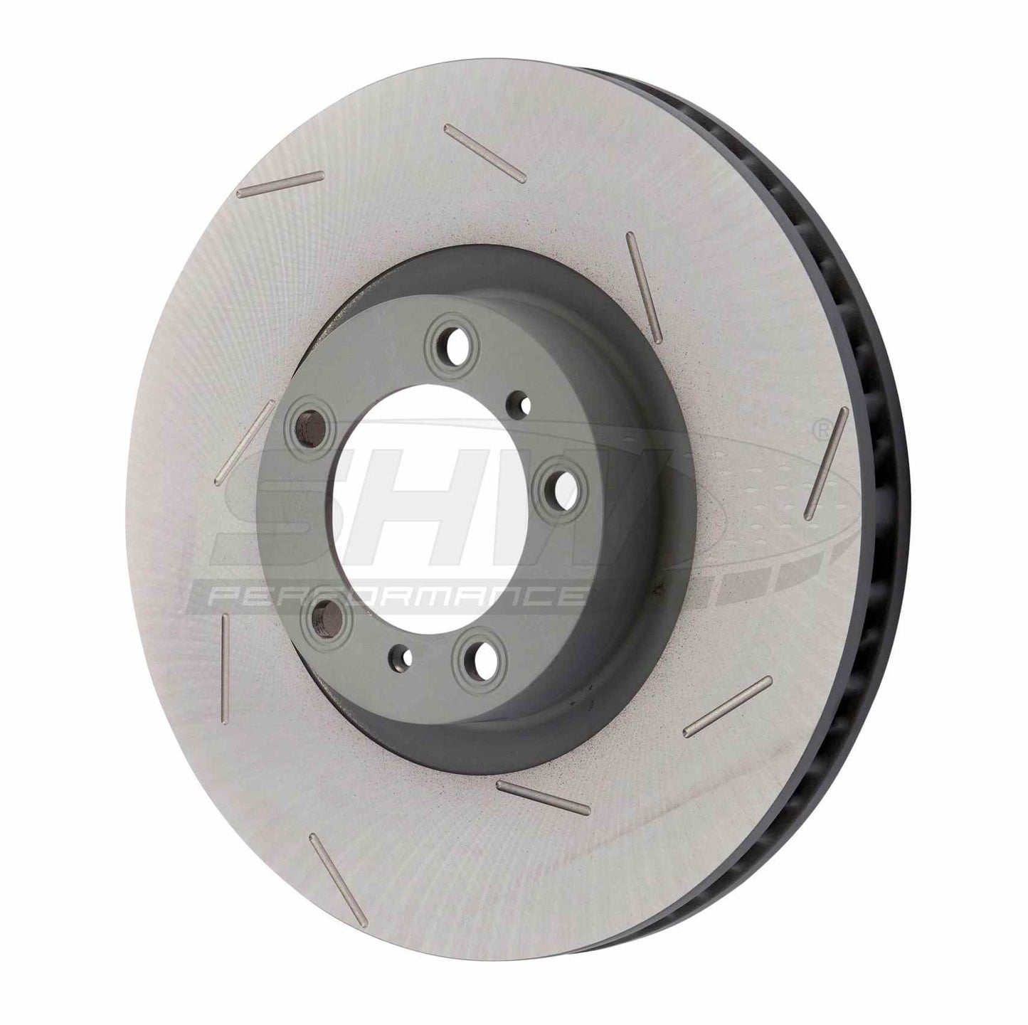SHW Performance SHW 17-20 Porsche Panamera 4S 2.9L w/18in Wheels/Silver Caliper Right Front Slotted MB Brake Rotor PFR39742
