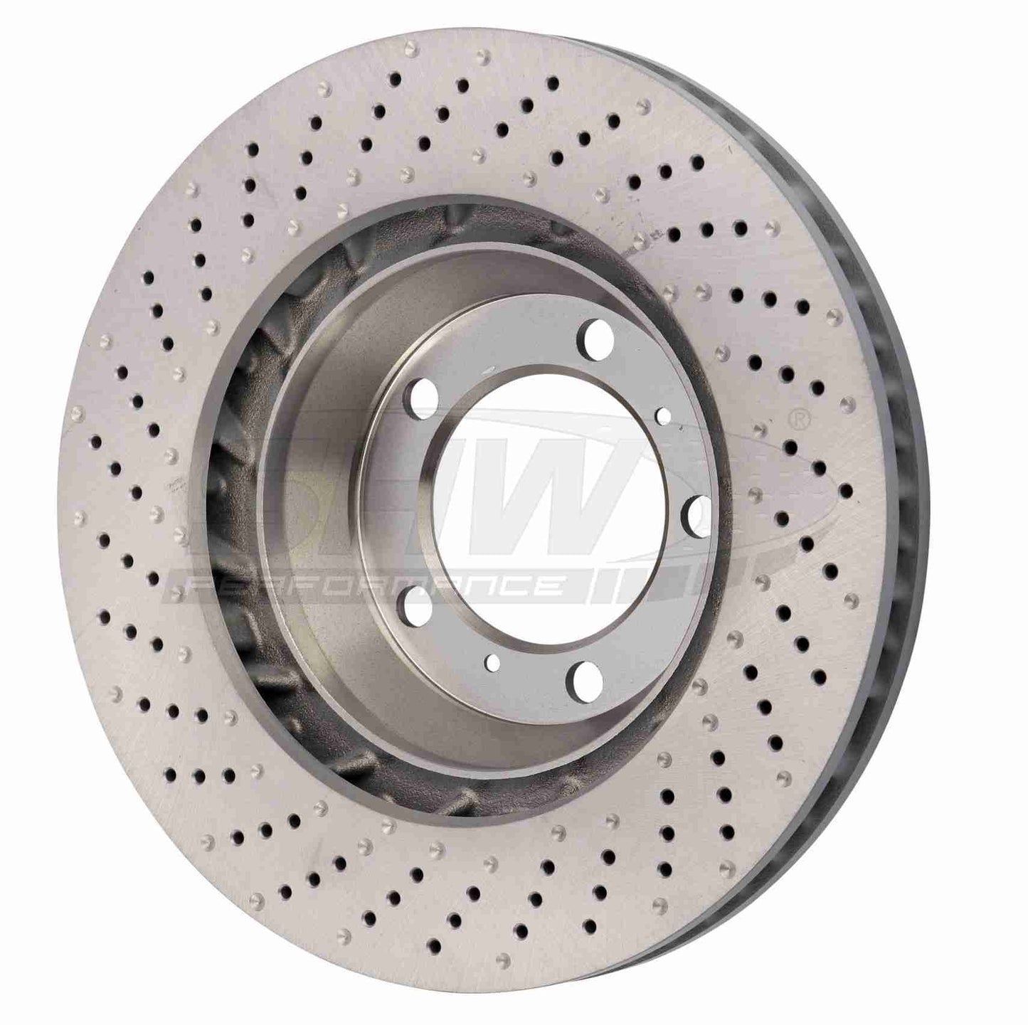 SHW Performance SHW 15-16 Porsche 911 Carrera 4 GTS 3.8L w/o Ceramic Brake Right Frt Drilled-Dimpled MB Brake Rotor PFR39912