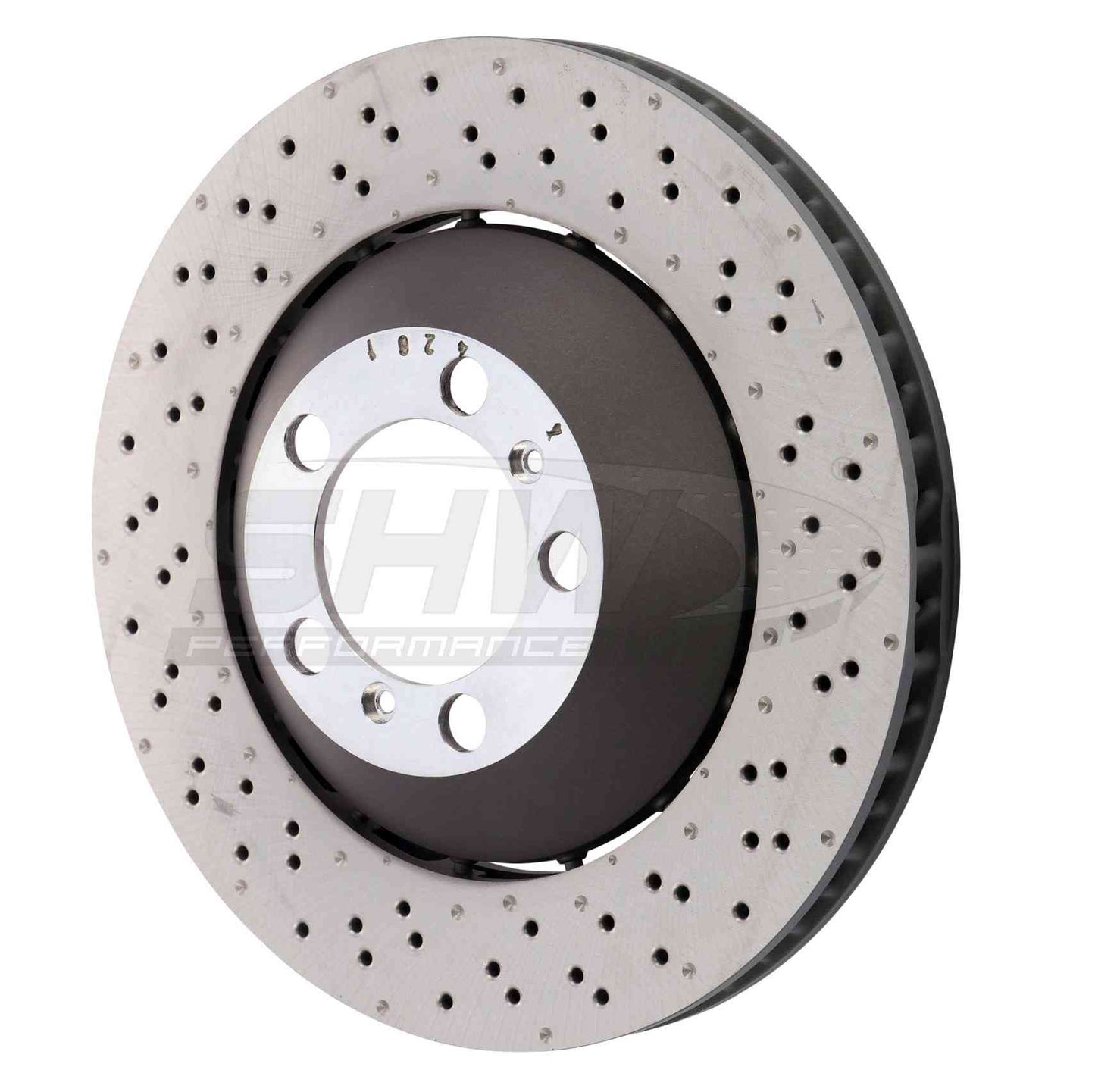 SHW Performance SHW 14-19 Porsche 911 GT3 4.0L w/o Ceramic Brake Right Front Drilled-Dimpled Lightweight Brake Rotor PFR41487