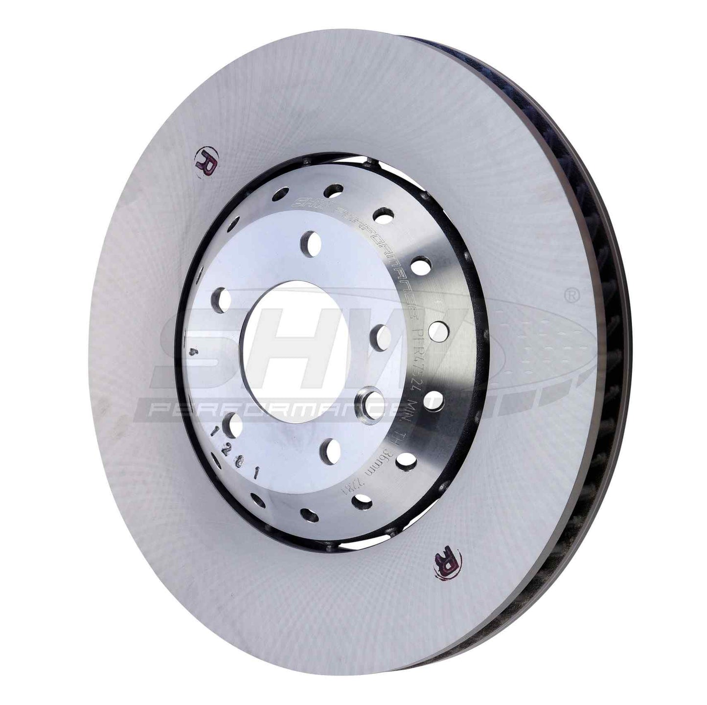 SHW Performance SHW 15-18 Porsche Cayenne GTS 3.6L w/19in Wheel w/o Ceramic Brake Right Front Smooth LW Brake Rotor PFR47524