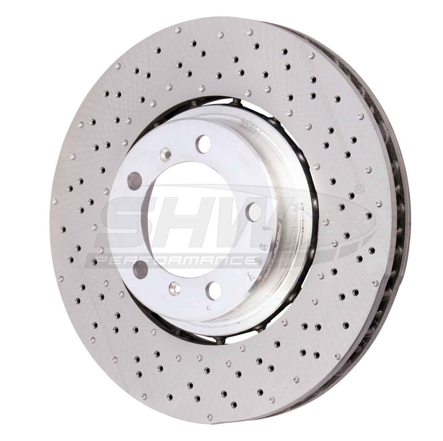 SHW Performance SHW 18-19 Porsche 911 Carrera 4 GTS 3.0L w/o Ceramic Brake Right Frt Drilled-Dimpled LW Brake Rotor PFR49902