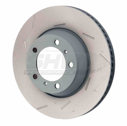 SHW Performance SHW 11-16 Porsche Panamera 4 3.6L w/o Ceramic Brakes Left Rear Slotted Monobloc Brake Rotor PRL39723
