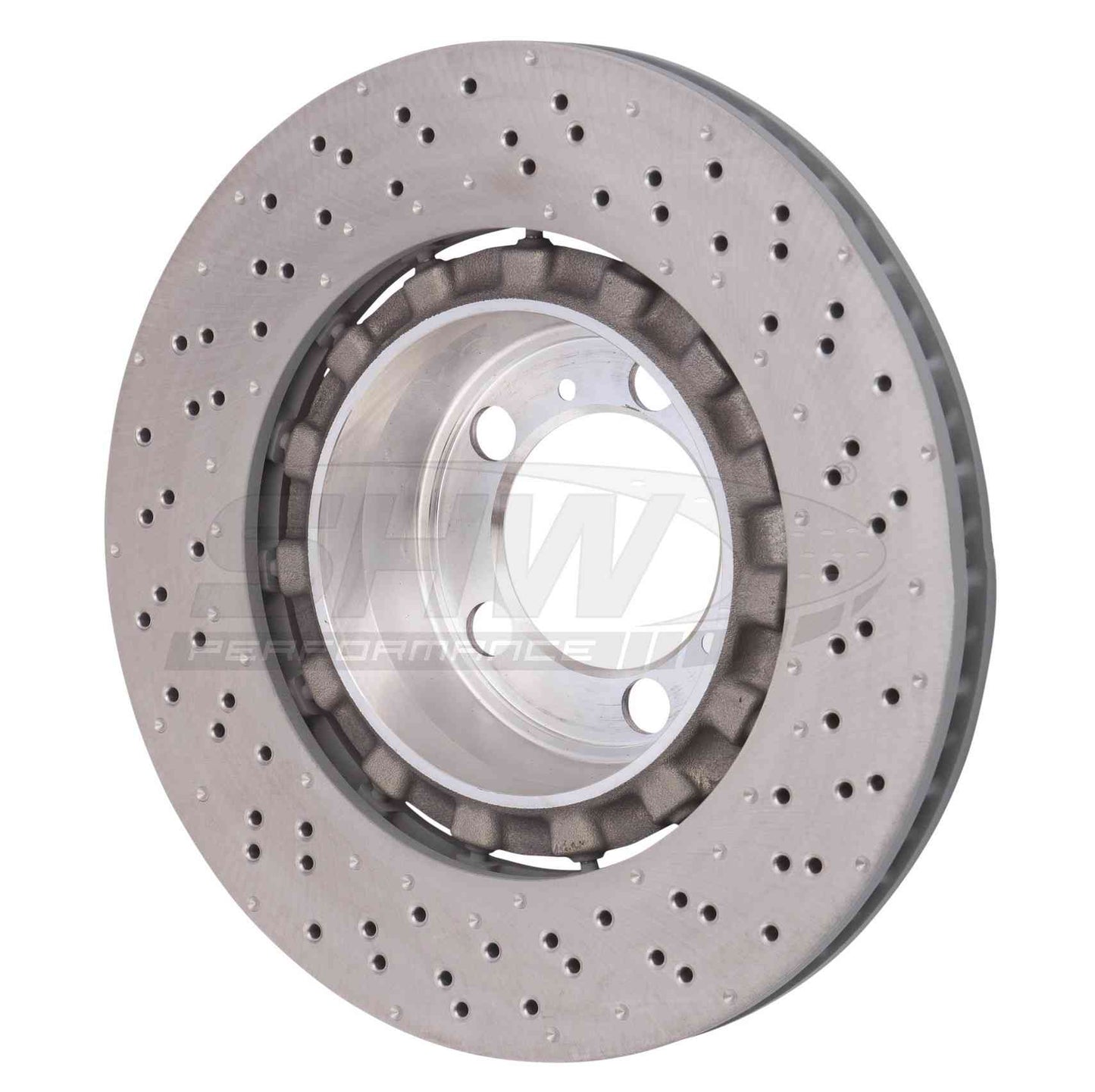 SHW Performance SHW 18-19 Porsche 911 GT3 4.0L w/o Ceramic Brakes Left Rear Drilled-Dimpled Lightweight Brake Rotor PRL41587
