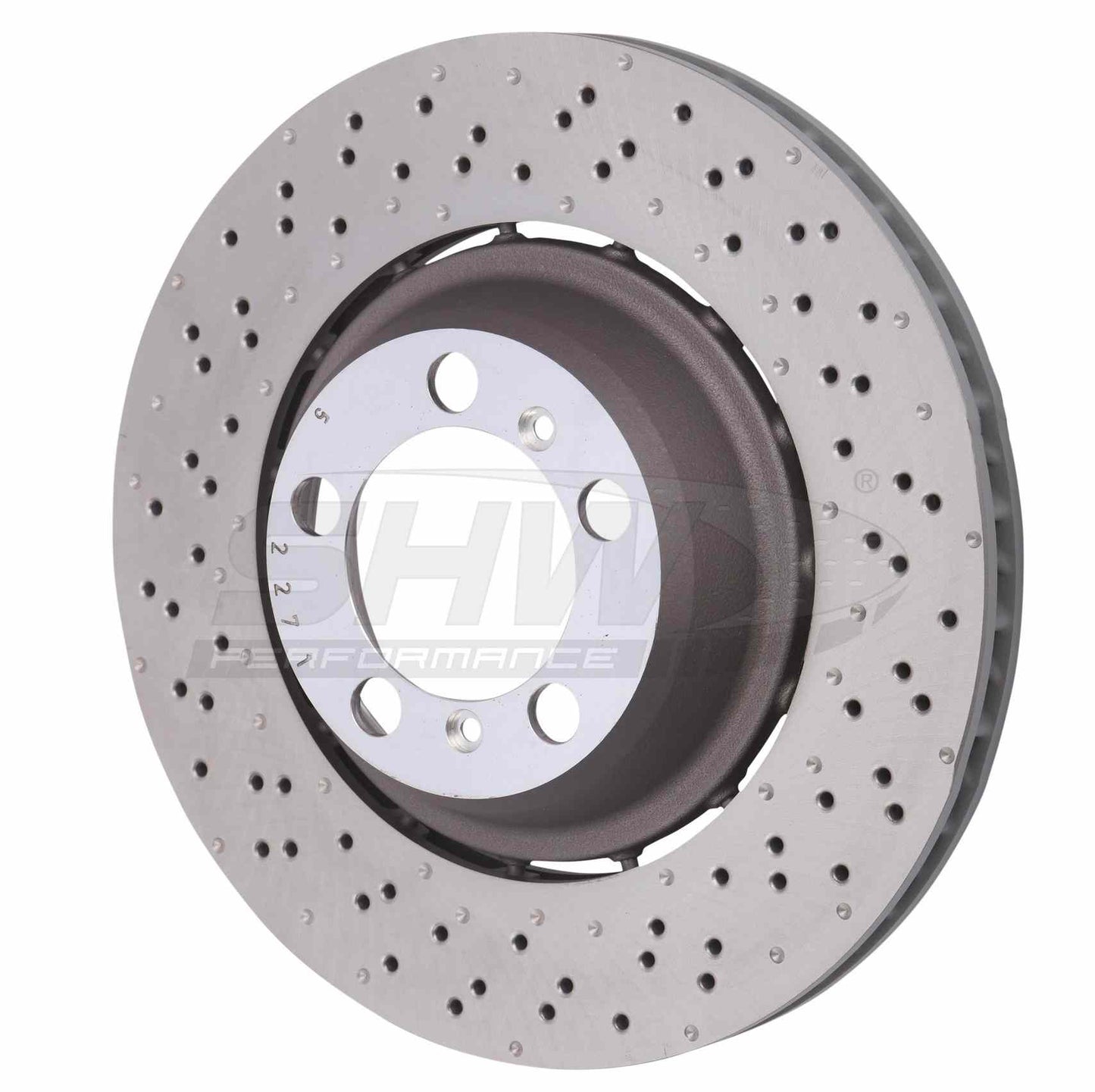 SHW Performance SHW 18-19 Porsche 911 GT3 4.0L w/o Ceramic Brakes Left Rear Drilled-Dimpled Lightweight Brake Rotor PRL41587