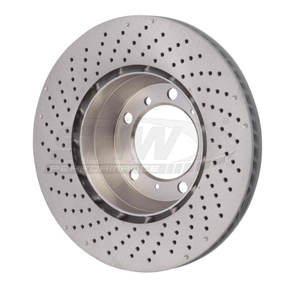 SHW Performance SHW 15-16 Porsche 911 Carrera 4 GTS 3.8L w/o Ceramic Brake Right Rear Drilled-Dimpled MB Brake Rotor PRR31224