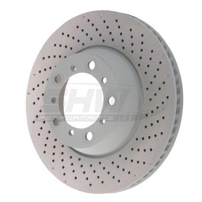 SHW Performance SHW 17-21 Porsche 911 Carrera 3.0L w/o Ceramic Brakes Right Rear Cross-Drilled MB Brake Rotor PRR31624