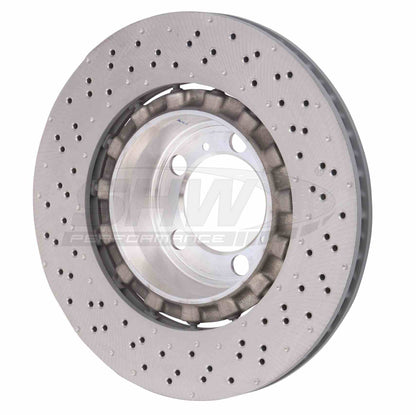 SHW Performance SHW 18-19 Porsche 911 GT3 4.0L w/o Ceramic Brakes Right Rear Drilled-Dimpled Lightweight Brake Rotor PRR41687