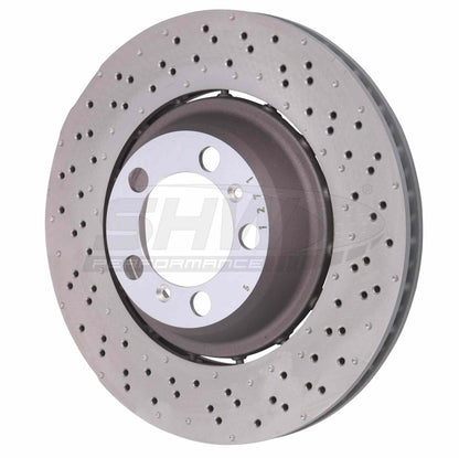 SHW Performance SHW 18-19 Porsche 911 GT3 4.0L w/o Ceramic Brakes Right Rear Drilled-Dimpled Lightweight Brake Rotor PRR41687