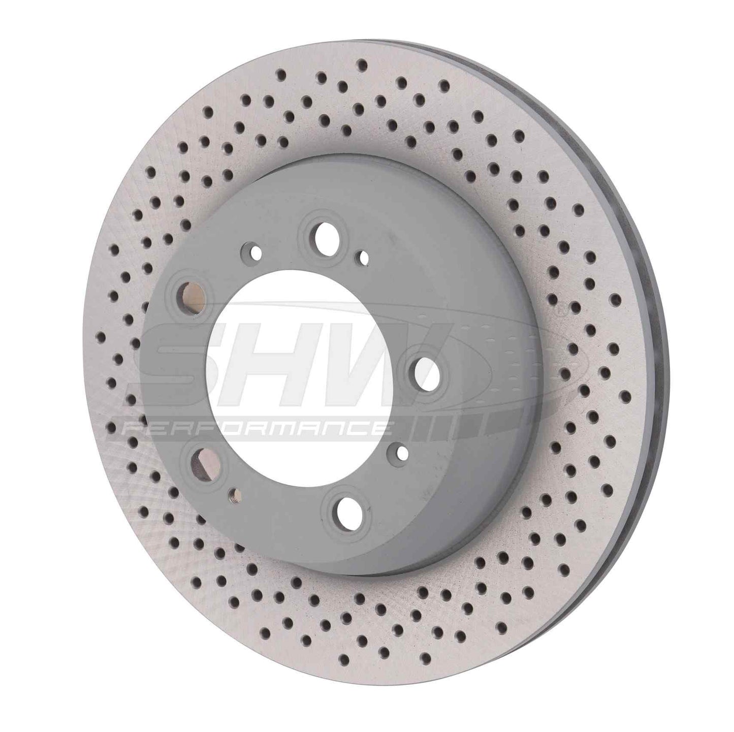SHW Performance SHW 99-08 Porsche 911 Carrera 3.6L w/o Ceramic Brakes Rear Cross-Drilled Monobloc Brake Rotor PRX39961