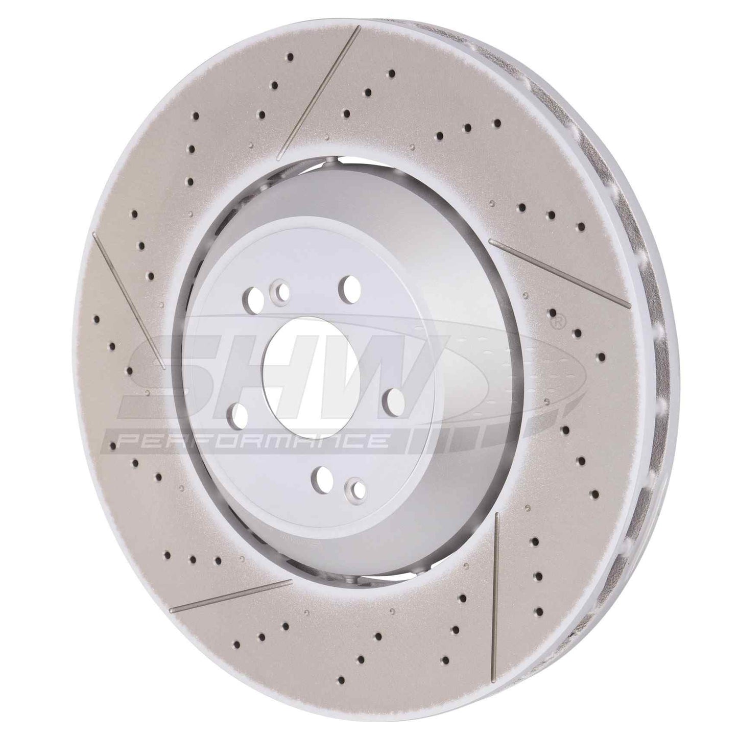 SHW Performance SHW 16-19 Mercedes-Benz C63 AMG 4.0L Front Drilled-Slotted Lightweight Brake Rotor TFX49150