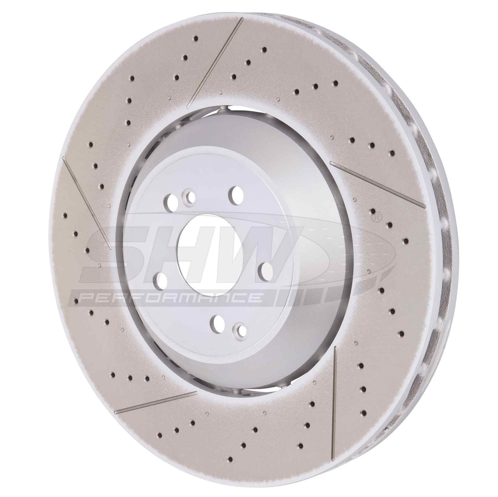 SHW Performance SHW 16-19 Mercedes-Benz C63 AMG 4.0L Front Drilled-Slotted Lightweight Brake Rotor TFX49150