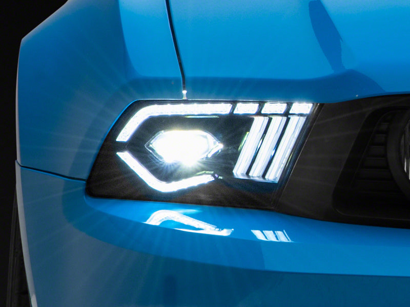 Raxiom 10-12 Ford Mustang w/ Factory Halogen LED Projector Headlights- Blk Housing (Clear Lens) 422461 422461 Photo - Primary