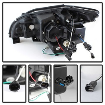 Spyder Lexus RX330 2004-2006 Projector Headlights Halogen Model- DRL LED Blk PRO-YD-LRX35004-DRL-BK 5076779 5076779 Photo - Unmounted