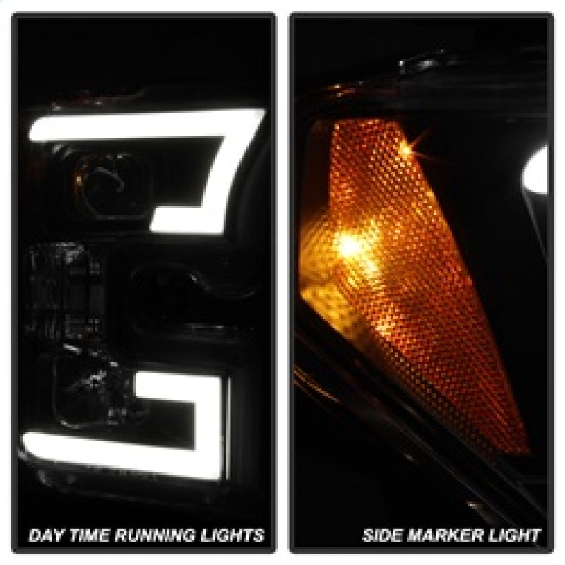 Spyder Ford F150 2015-2017 Projector Headlights - Light Bar DRL LED - Black PRO-YD-FF15015-LBDRL-BK 5083531 5083531 Photo - Unmounted