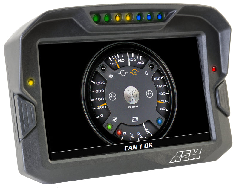 AEM Electronics Digital Dash, CD-7LG, Carbon Housing, Data Logging, GPS, CAN Bus, Kit 30-5703 Photo - out of package