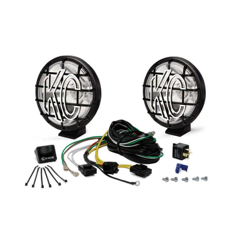 KC HiLiTES Apollo Pro 6in. Halogen Light 100w Spot Beam (Pair Pack System) - Black 9150 9150 Photo - Primary