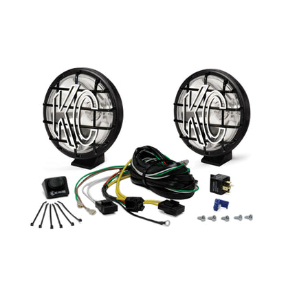 KC HiLiTES Apollo Pro 6in. Halogen Light 100w Spot Beam (Pair Pack System) - Black 9150 9150 Photo - Primary