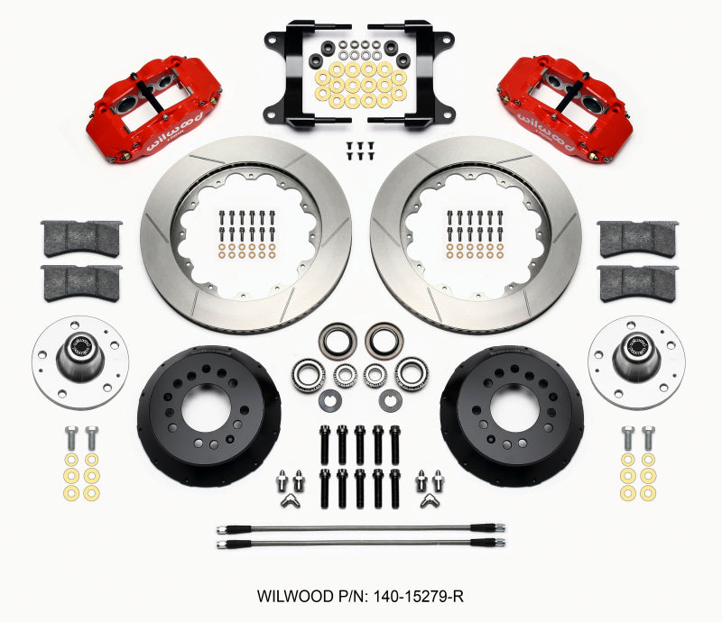 Wilwood Narrow Superlite 6R Front Hub Kit 14.00in Red 82-92 Camaro//Firebird 140-15279-R 140-15279-R Photo - Primary
