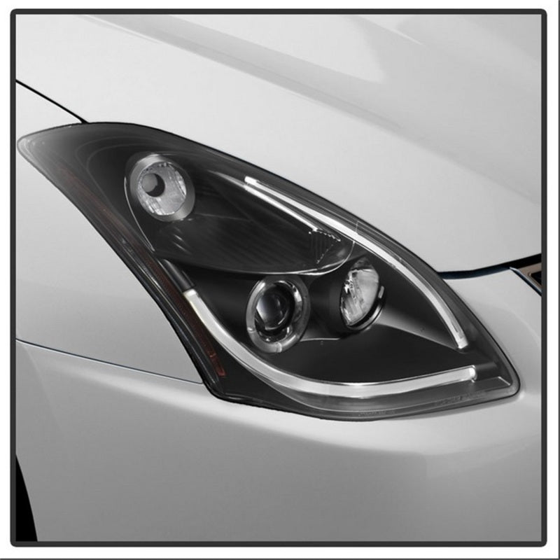 Spyder Nissan Altima 4Dr 10-12 Projector Headlights Light DRL LED Halo Blk PRO-YD-NA104D-LTDRL-BK 5076830 5076830 Photo - Mounted