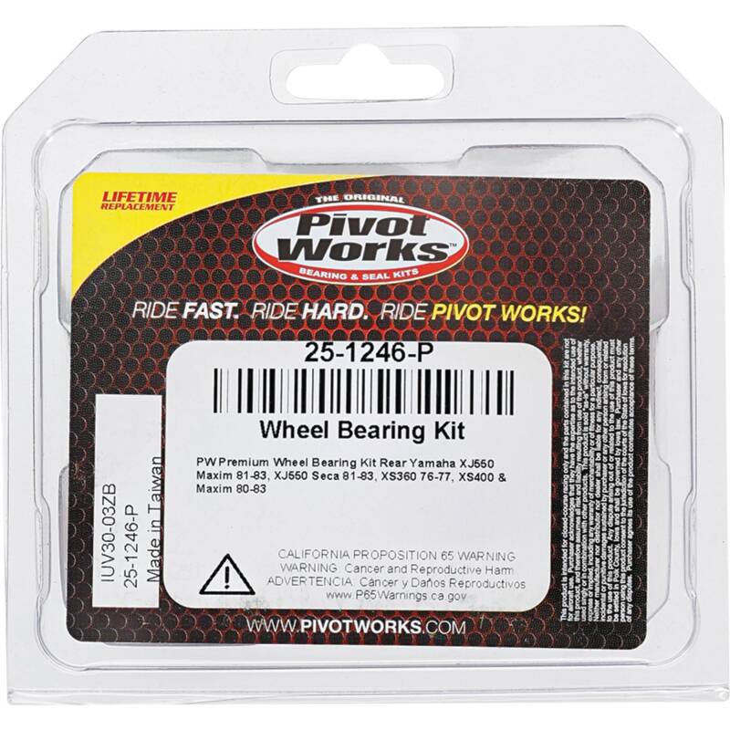 Pivot Works Yamaha Wheel Bearing Kit Premium Bearings 25-1246-P 25-1246-P Photo - Primary